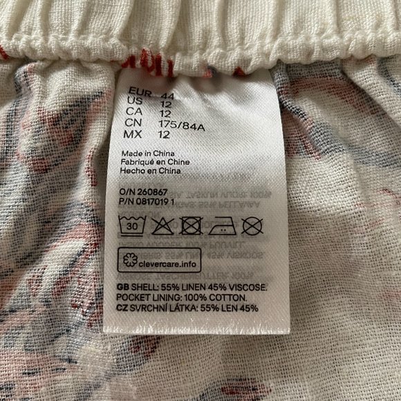 DESMOND & DEMPSEY x H&M Linen Blend Paper Bag Shorts AU 16 (EU 44) BNWT - Picture 8 of 8